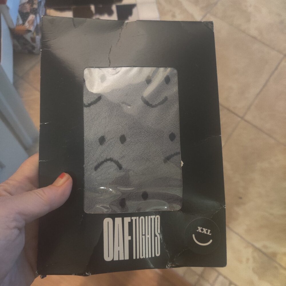 Lazy Oaf Happy Sad Collection Tights Size Xxl New - image 1